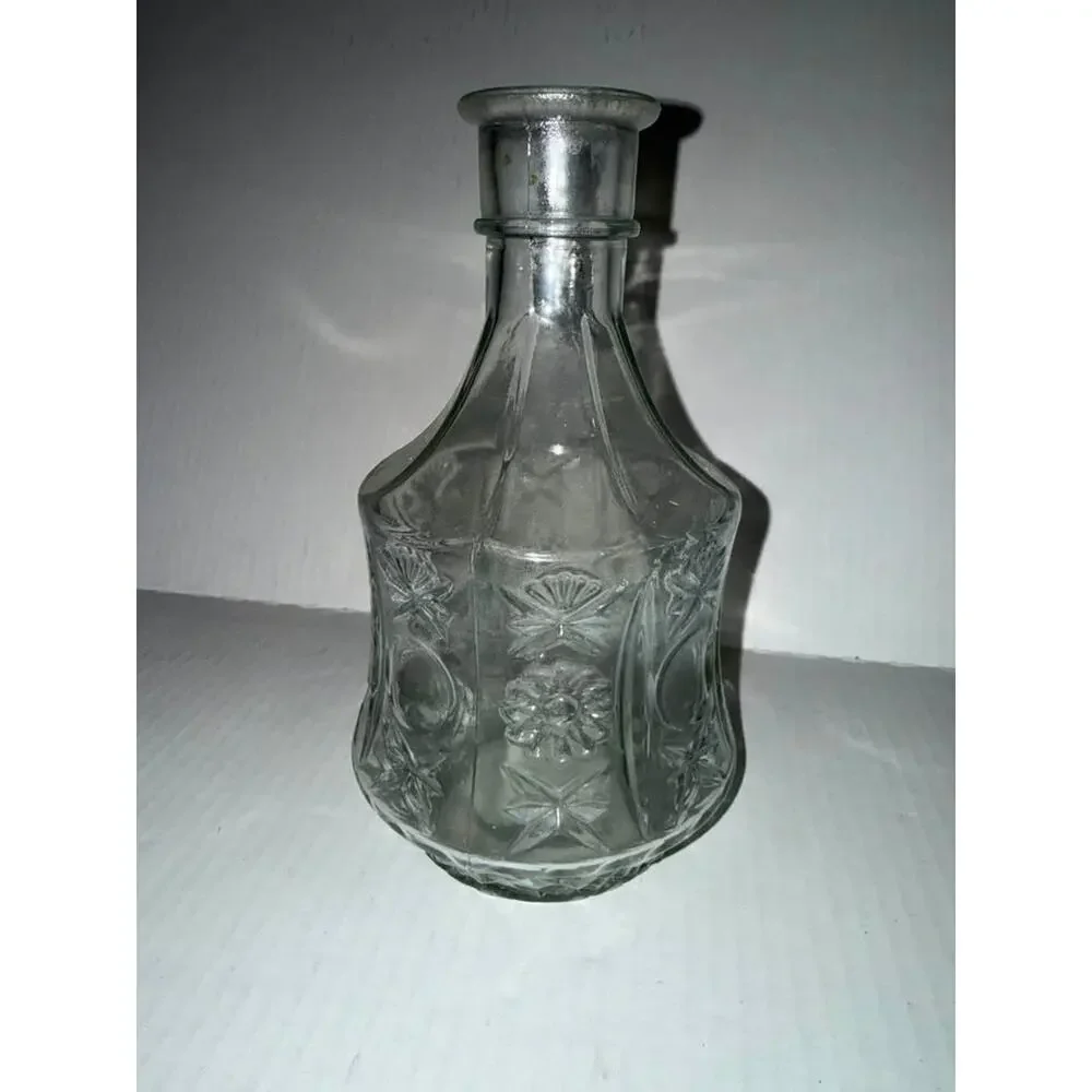 Vintage Genie Bottle Elegant Clear Crystal Spirit Decanter With Stopper